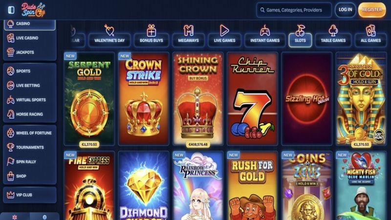 DudeSpin Casino welcome package for NZ